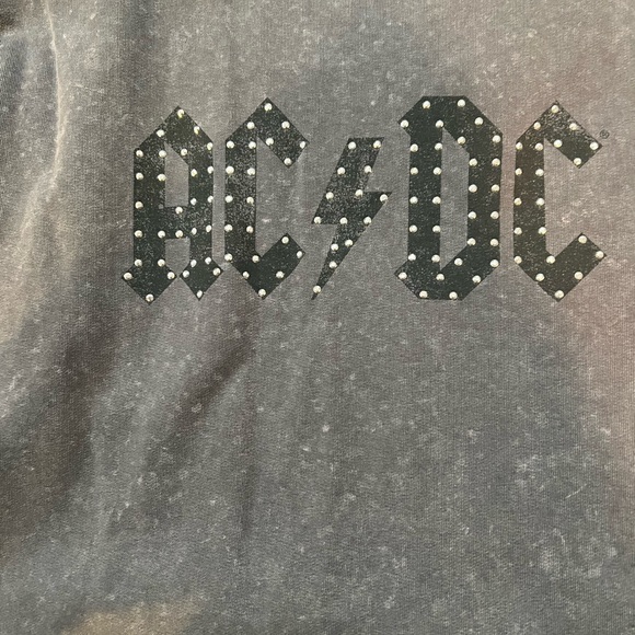 AC/DC Charcoal Tee dress with  Studded Logo - Picture 2 of 4